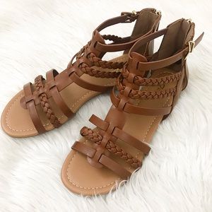 Shoes - Camel Braided Gladiator Sandals Shoes - Camel Braided Gladiator Sandals
